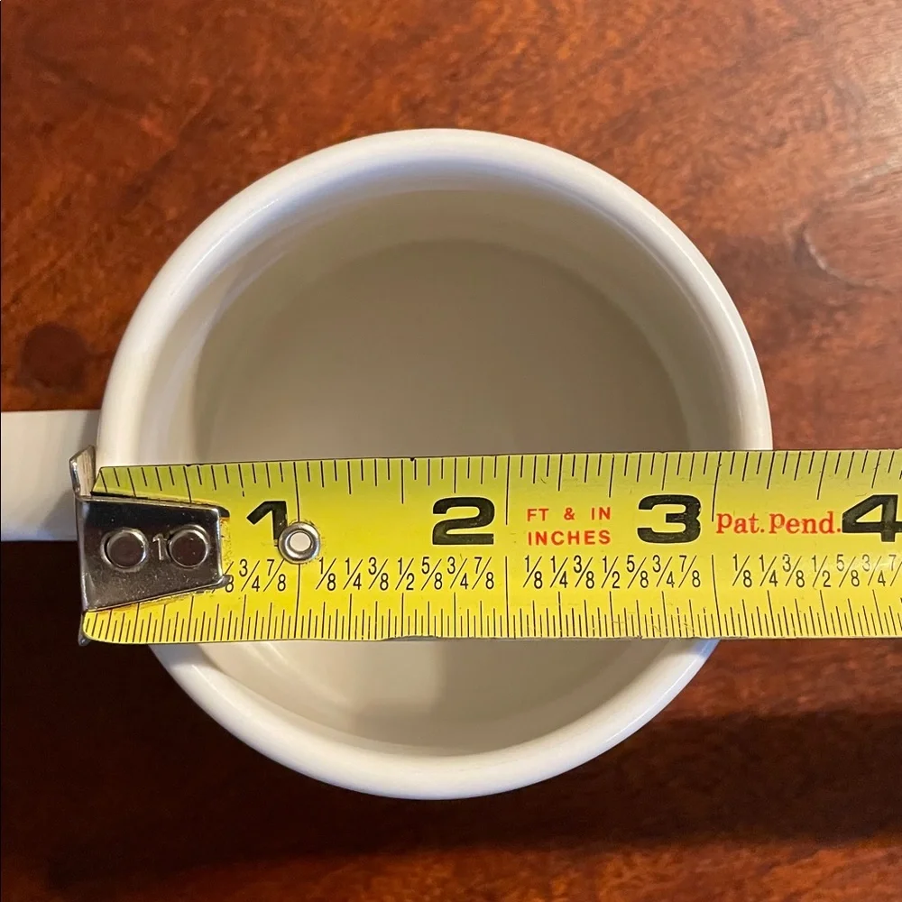 Starbucks 2014 White Ceramic Tapered Coffee Mug 16oz